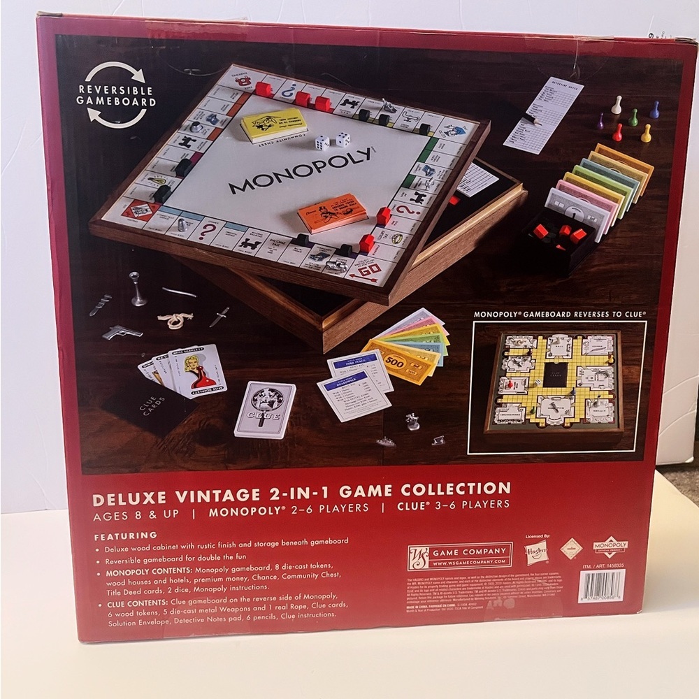 Monopoly & Clue Deluxe Vintage Game Collection - Picture 3 of 9